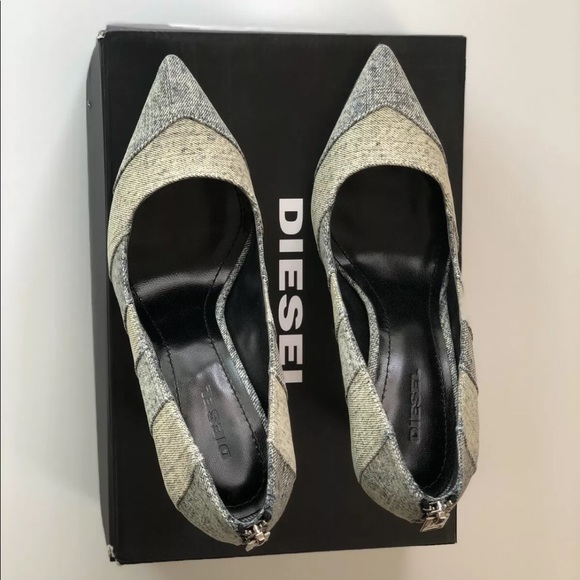 Diesel Womens Denim D-IPPER HP High-Heel Pump - Picture 5 of 10